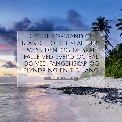 Picture 07 - Daniel 11:33 NORSK - Og de forstandige blandt folket skal lære - Bible Verse Picture