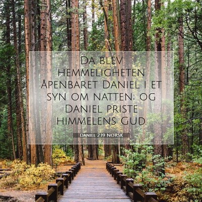 Picture 07 - Daniel 2:19 NORSK - Da blev hemmeligheten åpenbaret Daniel i et syn - Bible Verse Picture