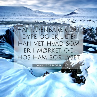 Picture 07 - Daniel 2:22 NORSK - han åpenbarer det dype og skjulte; han vet hvad - Bible Verse Picture