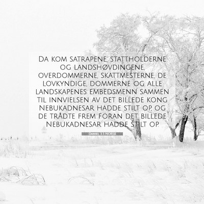 Picture 07 - Daniel 3:3 NORSK - Da kom satrapene, stattholderne og - Bible Verse Picture