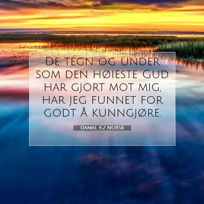 Picture 07 - Daniel 4:2 NORSK - De tegn og under som den høieste Gud har gjort - Bible Verse Picture