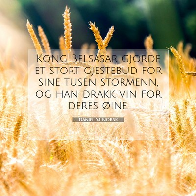 Picture 07 - Daniel 5:1 NORSK - Kong Belsasar gjorde et stort gjestebud for sine - Bible Verse Picture