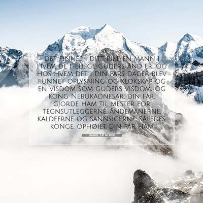 Picture 07 - Daniel 5:11 NORSK - Det finnes i ditt rike en mann i hvem de hellige - Bible Verse Picture