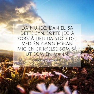 Picture 07 - Daniel 8:15 NORSK - Da nu jeg, Daniel, så dette syn, søkte jeg å - Bible Verse Picture