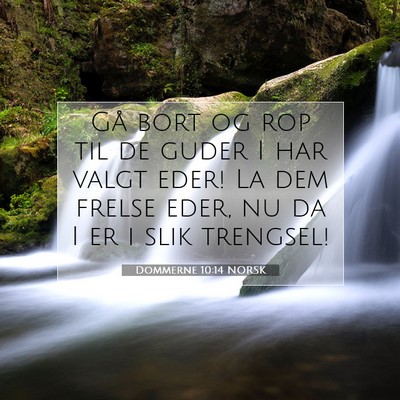 Picture 07 - Dommerne 10:14 NORSK - Gå bort og rop til de guder I har valgt eder! La - Bible Verse Picture