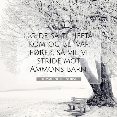 Picture 07 - Dommerne 11:6 NORSK - Og de sa til Jefta: Kom og bli vår fører, så - Bible Verse Picture