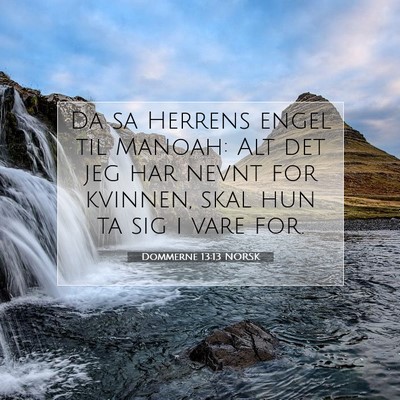 Picture 07 - Dommerne 13:13 NORSK - Da sa Herrens engel til Manoah: Alt det jeg har - Bible Verse Picture