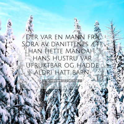 Picture 07 - Dommerne 13:2 NORSK - Der var en mann fra Sora av danittenes ætt, han - Bible Verse Picture