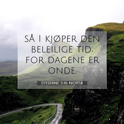 Picture 07 - Efeserne 5:16 NORSK - så I kjøper den beleilige tid; for dagene er - Bible Verse Picture