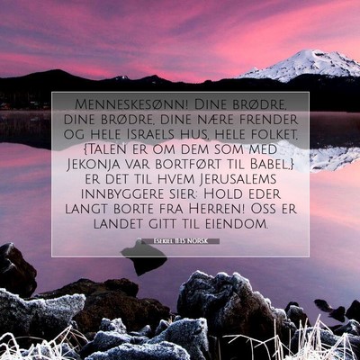 Picture 07 - Esekiel 11:15 NORSK - Menneskesønn! Dine brødre, dine brødre, dine - Bible Verse Picture