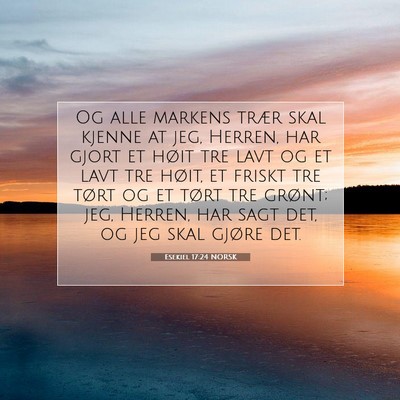 Picture 07 - Esekiel 17:24 NORSK - Og alle markens trær skal kjenne at jeg, Herren, - Bible Verse Picture