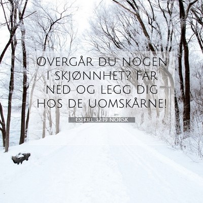 Picture 07 - Esekiel 32:19 NORSK - Overgår du nogen i skjønnhet? Far ned og legg - Bible Verse Picture