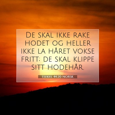 Picture 07 - Esekiel 44:20 NORSK - De skal ikke rake hodet og heller ikke la håret - Bible Verse Picture
