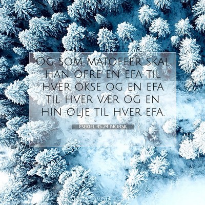 Picture 07 - Esekiel 45:24 NORSK - Og som matoffer skal han ofre en efa til hver - Bible Verse Picture