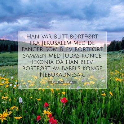 Picture 07 - Ester 2:6 NORSK - Han var blitt bortført fra Jerusalem med de - Bible Verse Picture