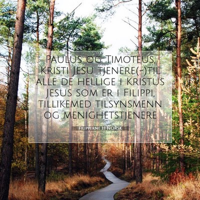 Picture 07 - Filipperne 1:1 NORSK - Paulus og Timoteus, Kristi Jesu tjenere(-)til - Bible Verse Picture