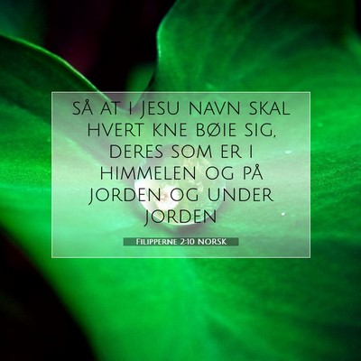 Picture 07 - Filipperne 2:10 NORSK - så at i Jesu navn skal hvert kne bøie sig, - Bible Verse Picture