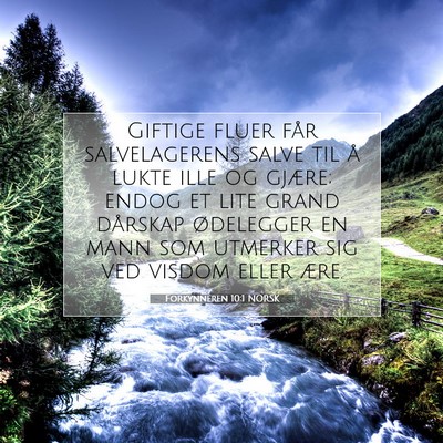 Picture 07 - Forkynneren 10:1 NORSK - Giftige fluer får salvelagerens salve til å - Bible Verse Picture