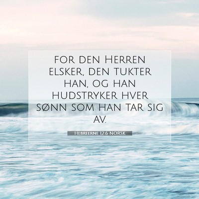 Picture 07 - Hebreerne 12:6 NORSK - for den Herren elsker, den tukter han, og han - Bible Verse Picture