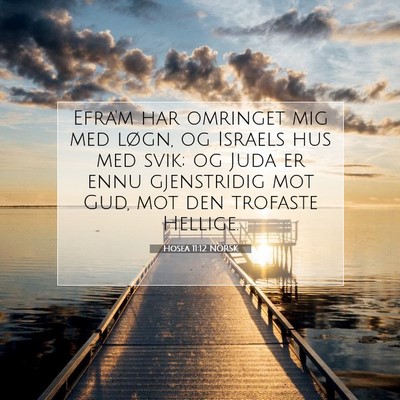 Picture 07 - Hosea 11:12 NORSK - Efra'm har omringet mig med løgn, og Israels hus - Bible Verse Picture