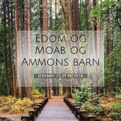 Picture 07 - Jeremia 25:21 NORSK - Edom og Moab og Ammons - Bible Verse Picture