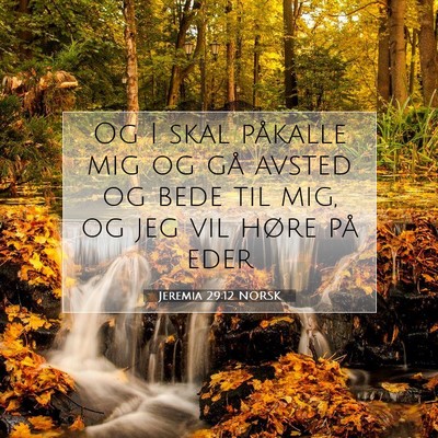 Picture 07 - Jeremia 29:12 NORSK - Og I skal påkalle mig og gå avsted og bede til - Bible Verse Picture