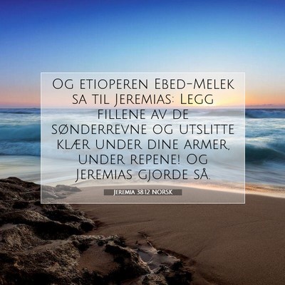 Picture 07 - Jeremia 38:12 NORSK - Og etioperen Ebed-Melek sa til Jeremias: Legg - Bible Verse Picture