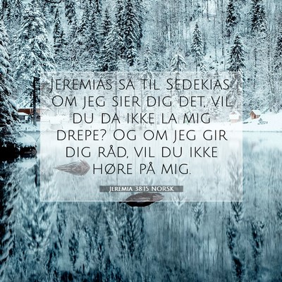 Picture 07 - Jeremia 38:15 NORSK - Jeremias sa til Sedekias: Om jeg sier dig det, - Bible Verse Picture