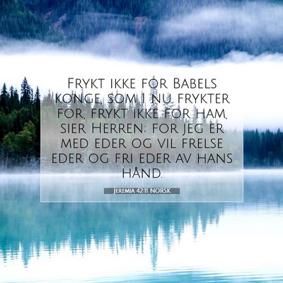Picture 07 - Jeremia 42:11 NORSK - Frykt ikke for Babels konge, som I nu frykter - Bible Verse Picture
