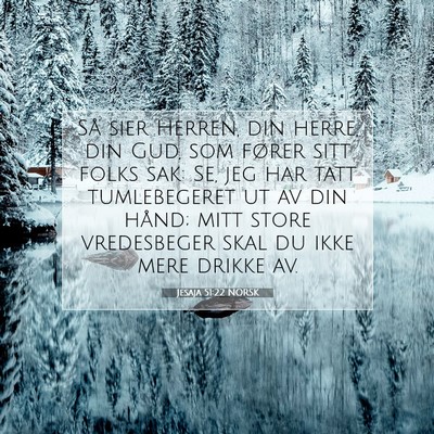 Picture 07 - Jesaja 51:22 NORSK - Så sier Herren, din herre, din Gud, som fører - Bible Verse Picture