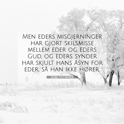 Picture 07 - Jesaja 59:2 NORSK - Men eders misgjerninger har gjort skilsmisse - Bible Verse Picture