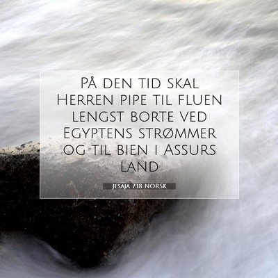 Picture 07 - Jesaja 7:18 NORSK - På den tid skal Herren pipe til fluen lengst - Bible Verse Picture