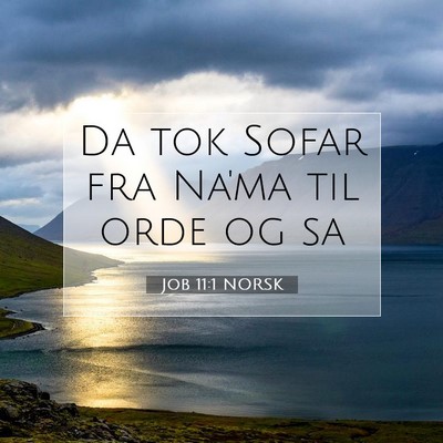 Picture 07 - Job 11:1 NORSK - Da tok Sofar fra Na'ma til orde og - Bible Verse Picture