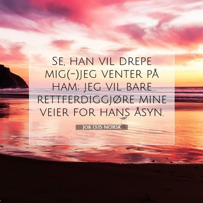 Picture 07 - Job 13:15 NORSK - Se, han vil drepe mig(-)jeg venter på ham; jeg - Bible Verse Picture