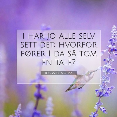 Picture 07 - Job 27:12 NORSK - I har jo alle selv sett det; hvorfor fører I da - Bible Verse Picture