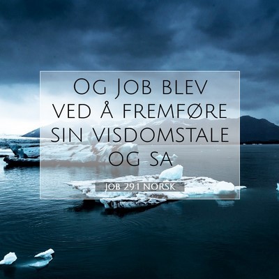 Picture 07 - Job 29:1 NORSK - Og Job blev ved å fremføre sin visdomstale og - Bible Verse Picture