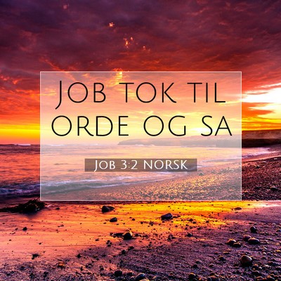 Picture 07 - Job 3:2 NORSK - Job tok til orde og - Bible Verse Picture