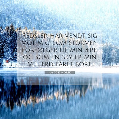 Picture 07 - Job 30:15 NORSK - Redsler har vendt sig mot mig, som stormen - Bible Verse Picture