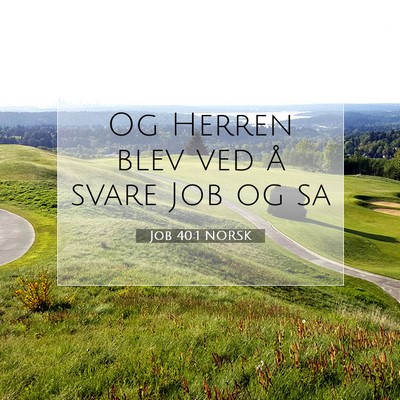 Picture 07 - Job 40:1 NORSK - Og Herren blev ved å svare Job og - Bible Verse Picture