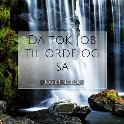 Picture 07 - Job 6:1 NORSK - Da tok Job til orde og - Bible Verse Picture