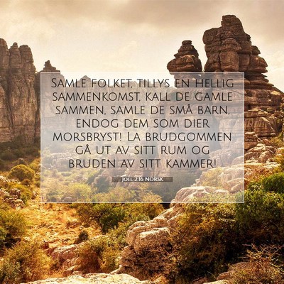 Picture 07 - Joel 2:16 NORSK - Samle folket, tillys en hellig sammenkomst, kall - Bible Verse Picture