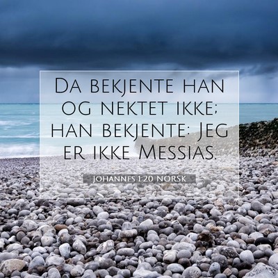 Picture 07 - Johannes 1:20 NORSK - Da bekjente han og nektet ikke; han bekjente: Jeg - Bible Verse Picture