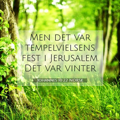 Picture 07 - Johannes 10:22 NORSK - Men det var tempelvielsens fest i Jerusalem. Det - Bible Verse Picture