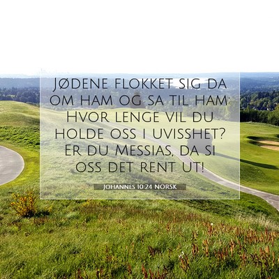 Picture 07 - Johannes 10:24 NORSK - Jødene flokket sig da om ham og sa til ham: Hvor - Bible Verse Picture