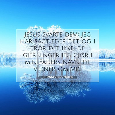 Picture 07 - Johannes 10:25 NORSK - Jesus svarte dem: Jeg har sagt eder det, og I - Bible Verse Picture