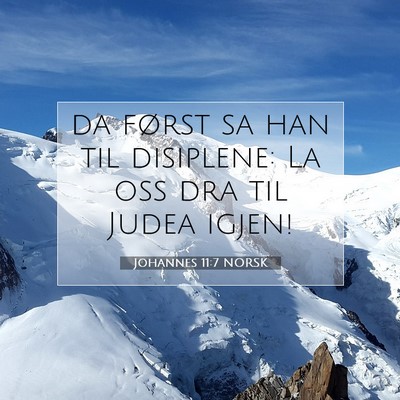 Picture 07 - Johannes 11:7 NORSK - da først sa han til disiplene: La oss dra til - Bible Verse Picture