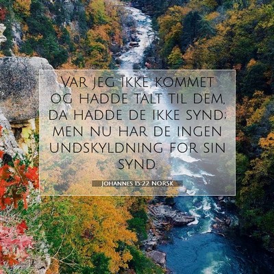 Picture 07 - Johannes 15:22 NORSK - Var jeg ikke kommet og hadde talt til dem, da - Bible Verse Picture