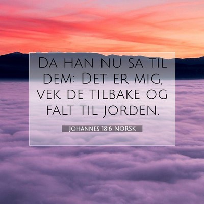 Picture 07 - Johannes 18:6 NORSK - Da han nu sa til dem: Det er mig, vek de tilbake - Bible Verse Picture