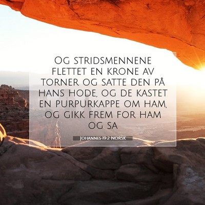 Picture 07 - Johannes 19:2 NORSK - Og stridsmennene flettet en krone av torner og - Bible Verse Picture