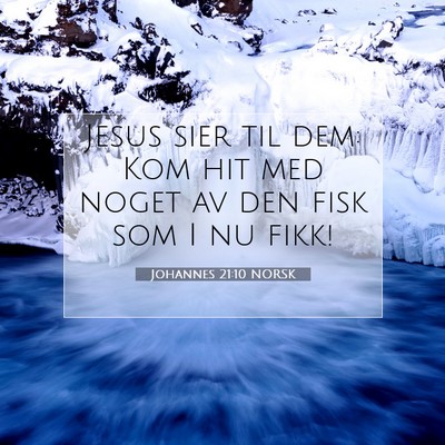 Picture 07 - Johannes 21:10 NORSK - Jesus sier til dem: Kom hit med noget av den fisk - Bible Verse Picture